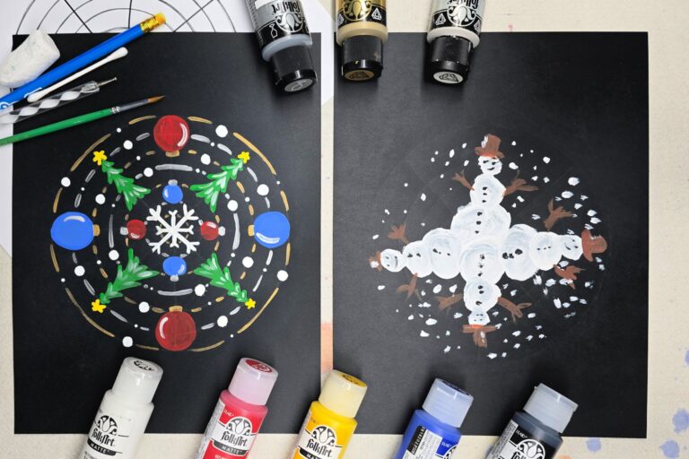 Christmas Mandala Art Project for Kids