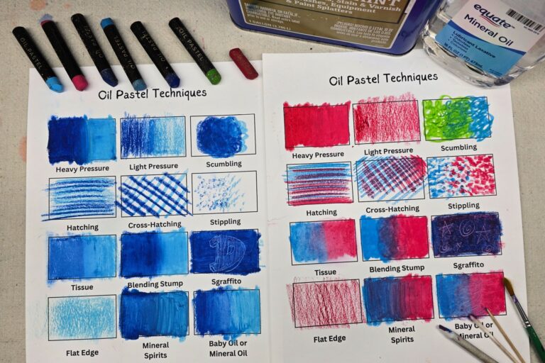 Oil Pastel Techniques Art Project for Kids