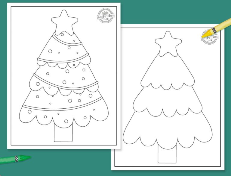 Christmas Tree Outline For Fun Christmas Crafts