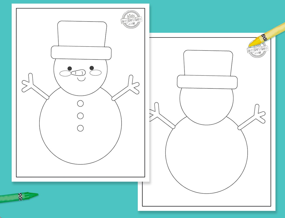 Snowman Template For Kids Crafts