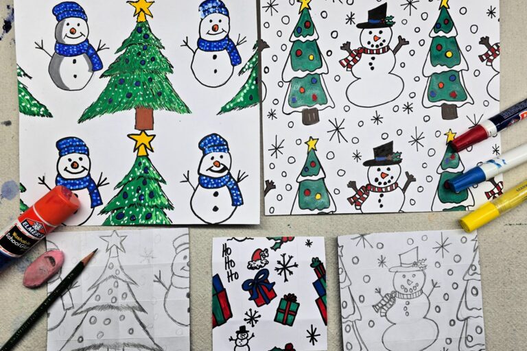 Festive Repeating Pattern Art Project for Kids