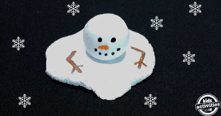 Silly Salt Dough Melted Snowman Craft