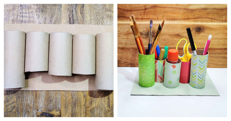 Make An Art Supply Organizer Using Toilet Paper Rolls