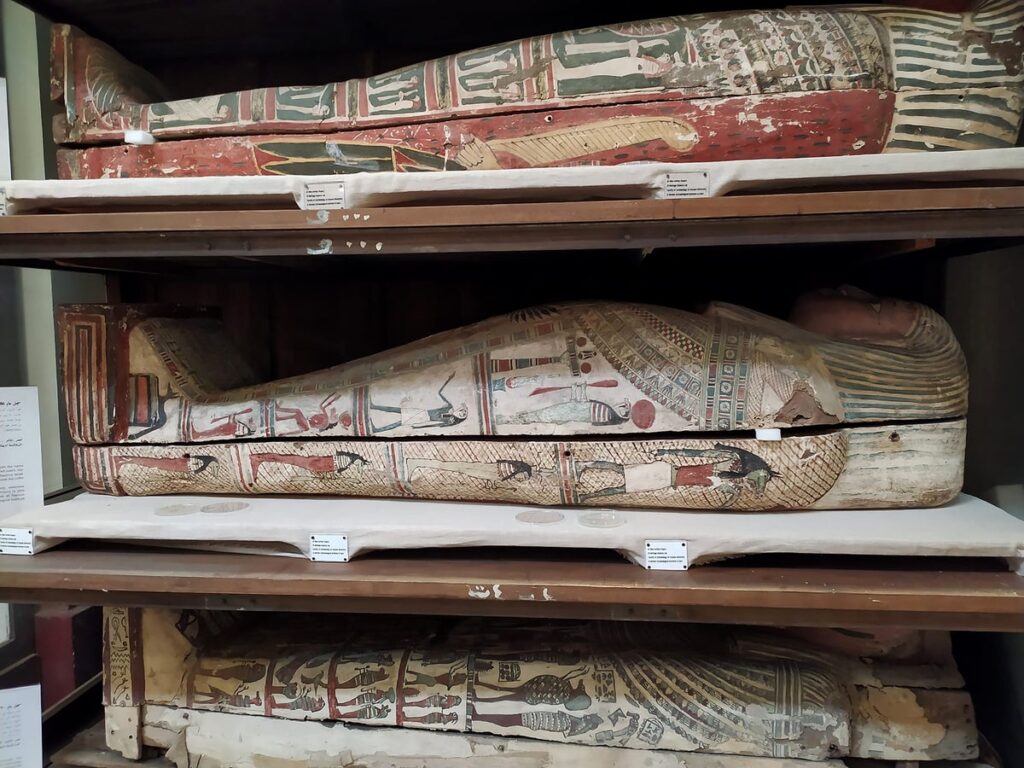 three sarcophagi