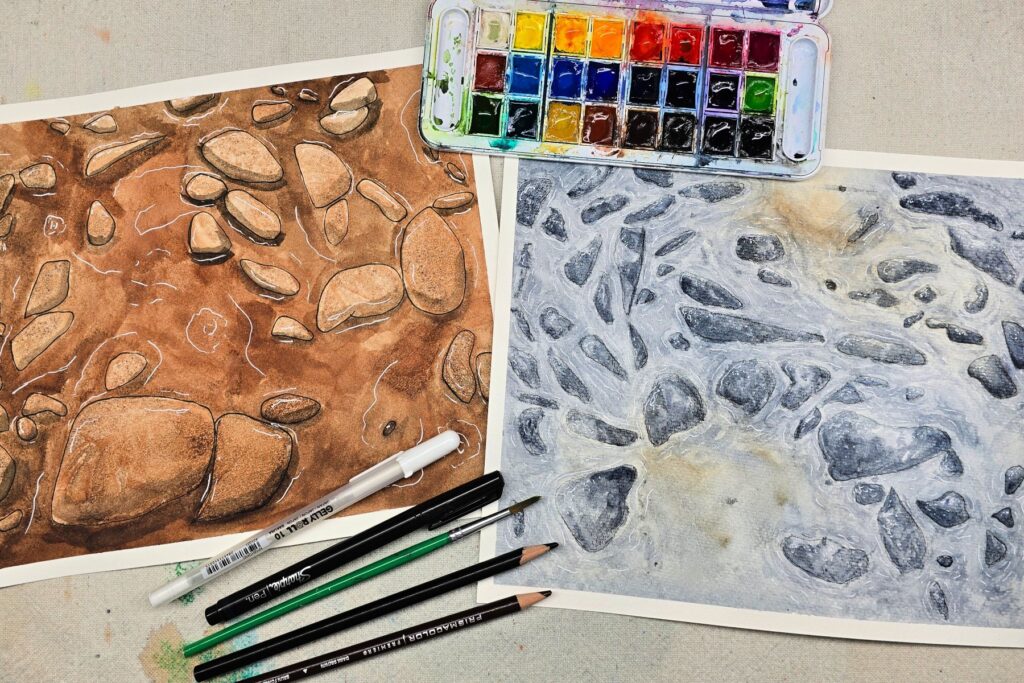 Watercolor Rocks Art Project for Older Kids
