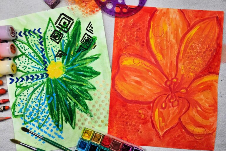Mixed Media and Colors Art Project for Kids