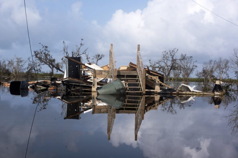 House in floodwaters